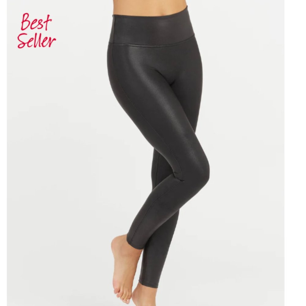 Spanx Faux Leather Leggings Size M